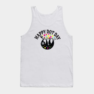 Happy Dot Day -  colorful spotty dotty Sloth design Tank Top